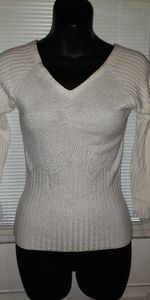 Knits Landing V neck white sweater